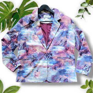 Angelic Pastel Print Blazer, Sz Small-Large